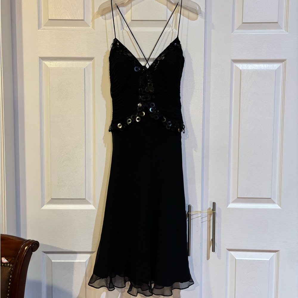 Morrell Maxie Black Dress with Sequin Details